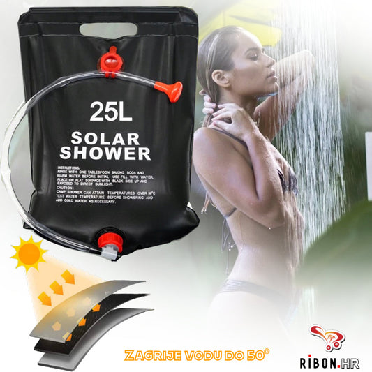 Solarni tuš za kampiranje 20 litara