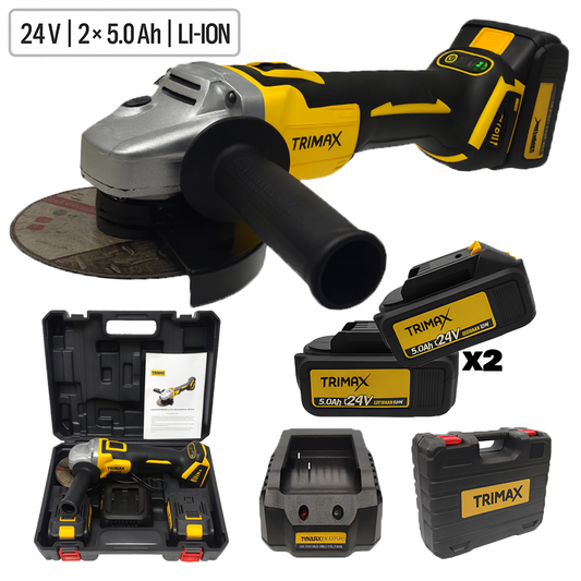 Kutna aku brusilica 24v x 2- 5.0 AH-010