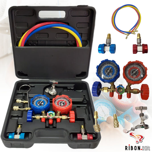 Manometar sa armaturom za ispitivanje klima uređaja