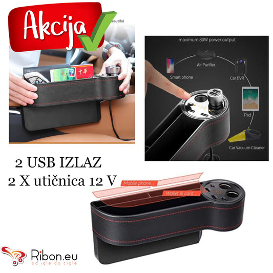 Organizator za automobil sa 2 usb izlaza
