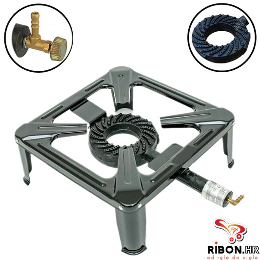 Plinski plamenik s postoljem 4 noge , 40x40cm