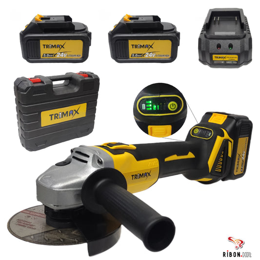 Kutna aku brusilica 24v x 2- 5.0 AH-010