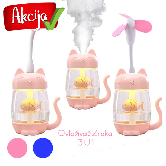 Mačka ovlaživač zraka 3 u 1 USB
