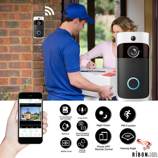 DOORBELL bežično zvono, Wi-Fi s ugrađenom kamerom HD