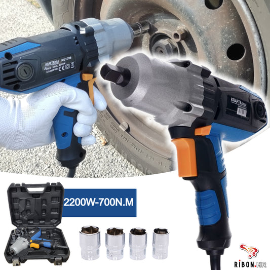 Električni udarni odvijač 2200W+ 4 nasadna ključa