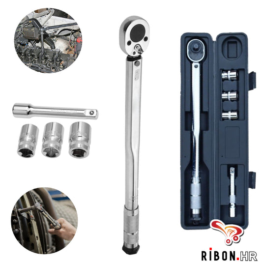 Moment kilo ključ 1/2″, 28-210 Nm s nastavcima