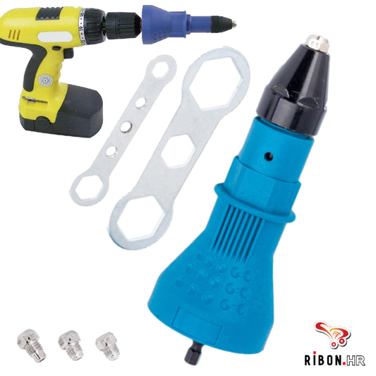 Glava za zakovice – pop nitne – montaža na bušilicu