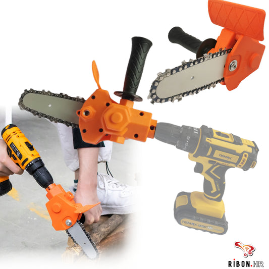 Adapter za pretvaranje bušilice u motornu pilu