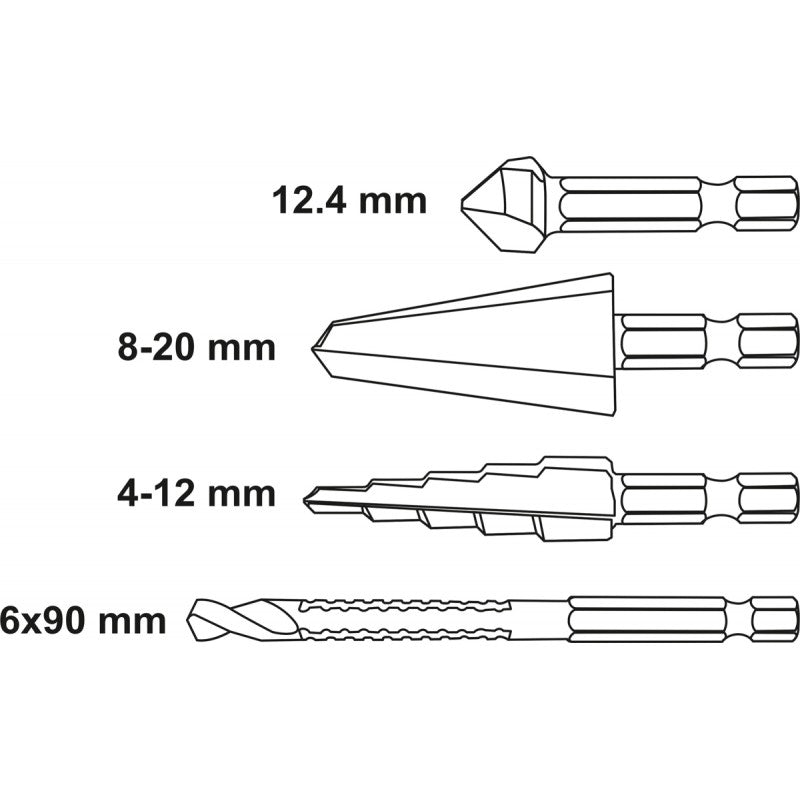 4-dijelni Robust Line set svrdla za metal HEX