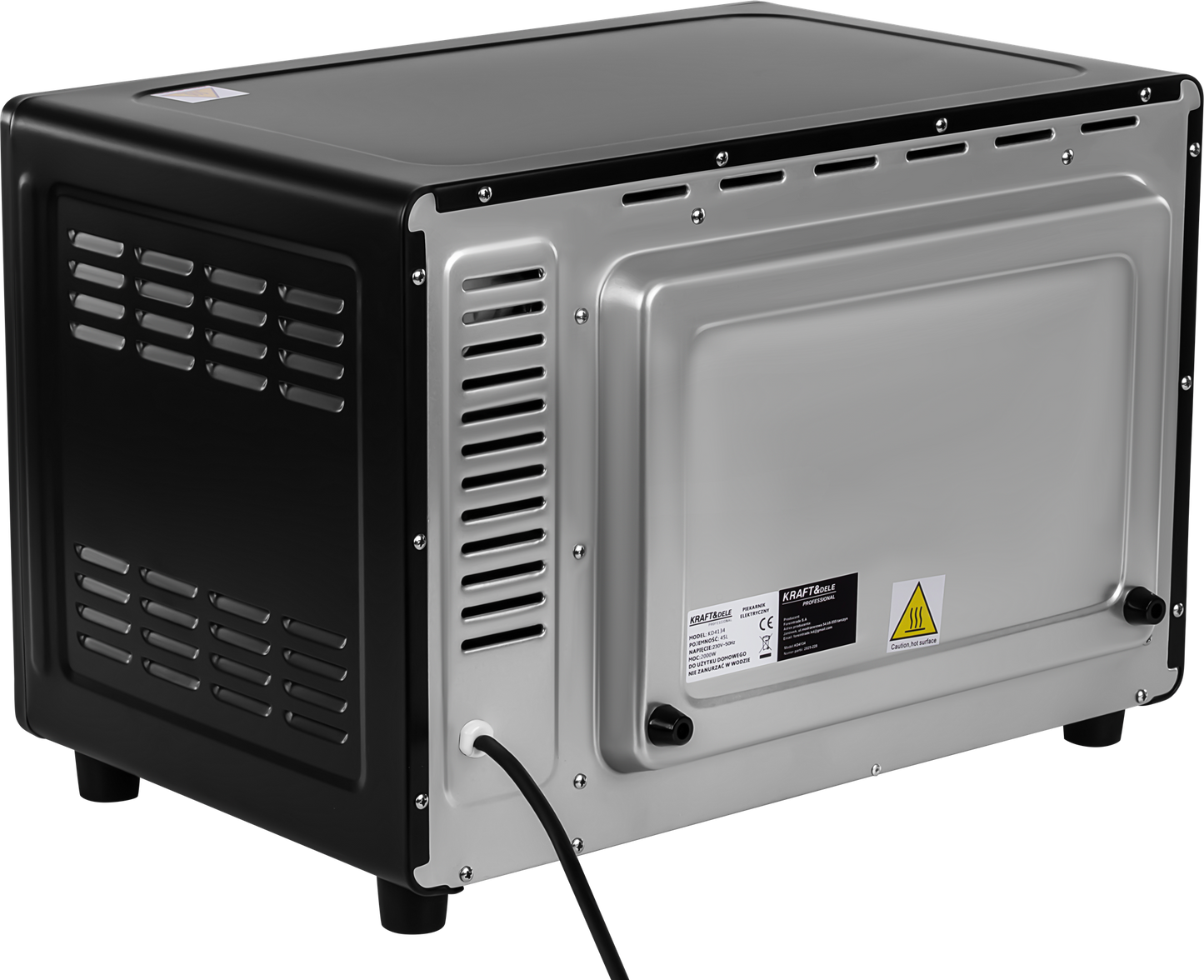 Električna pećnica 45L 2000W s roštiljem i roštilj-ražnjem