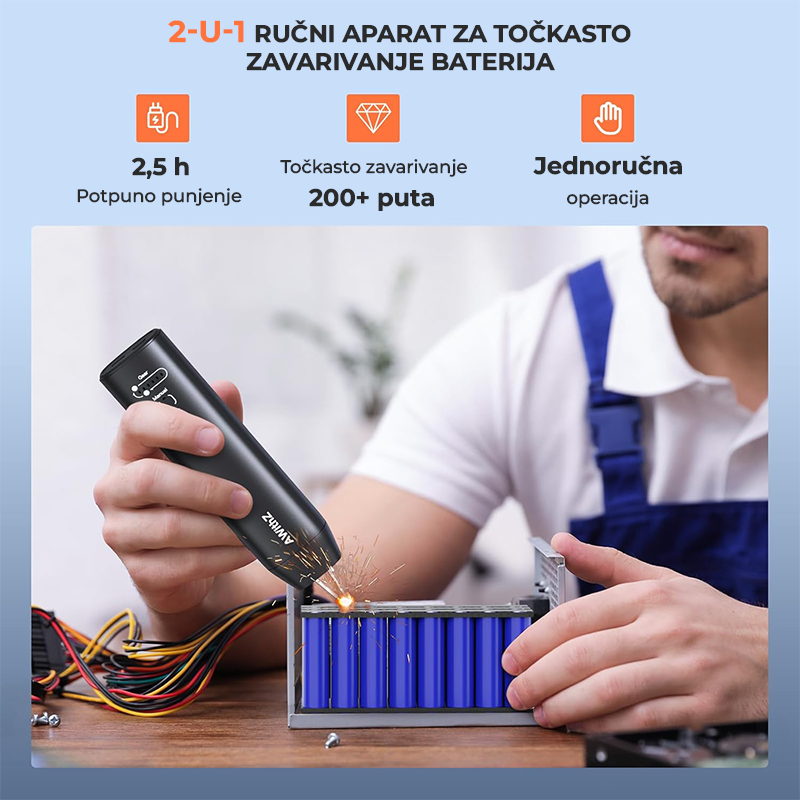 2 u 1 - Ručni aparat za točkasto zavarivanje baterija