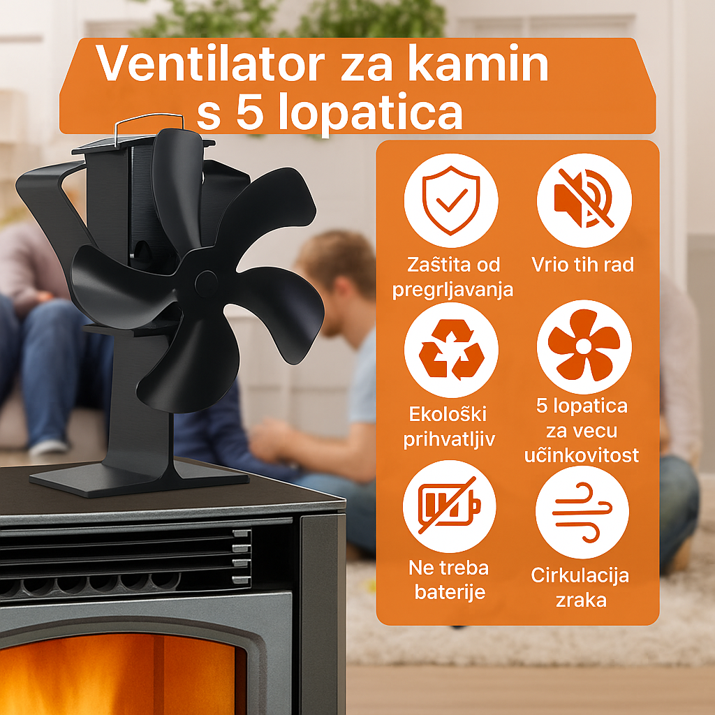 Termoelektrični ventilator za kamin