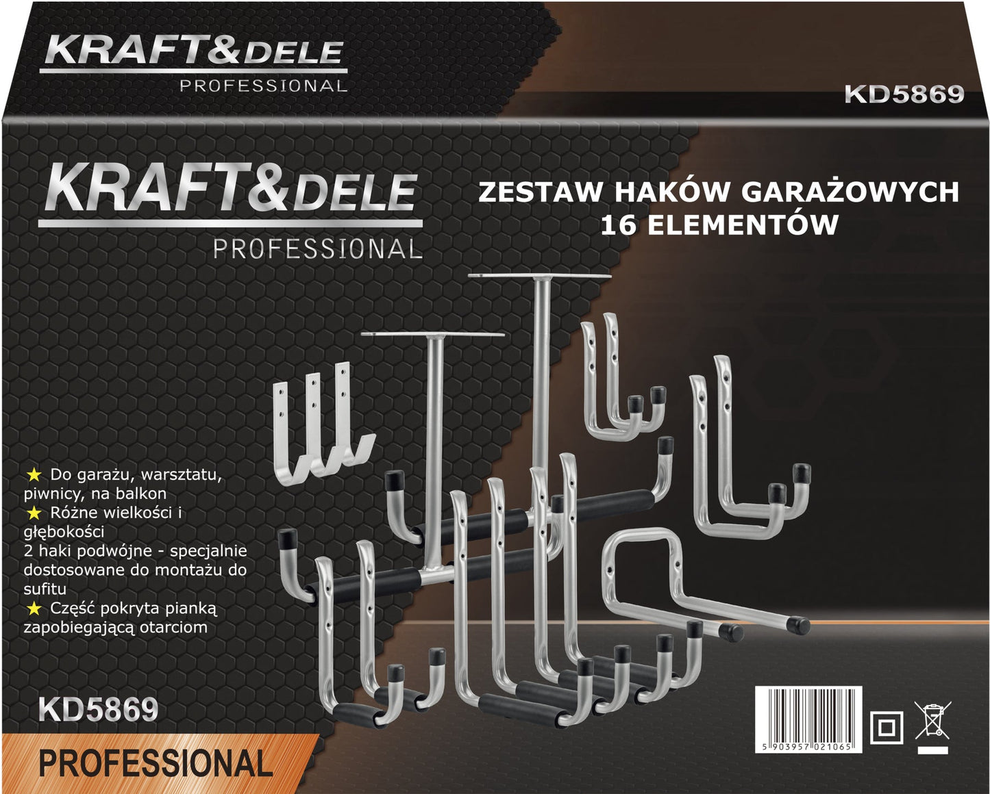 Set garažnih kuka 16 kom KD5869