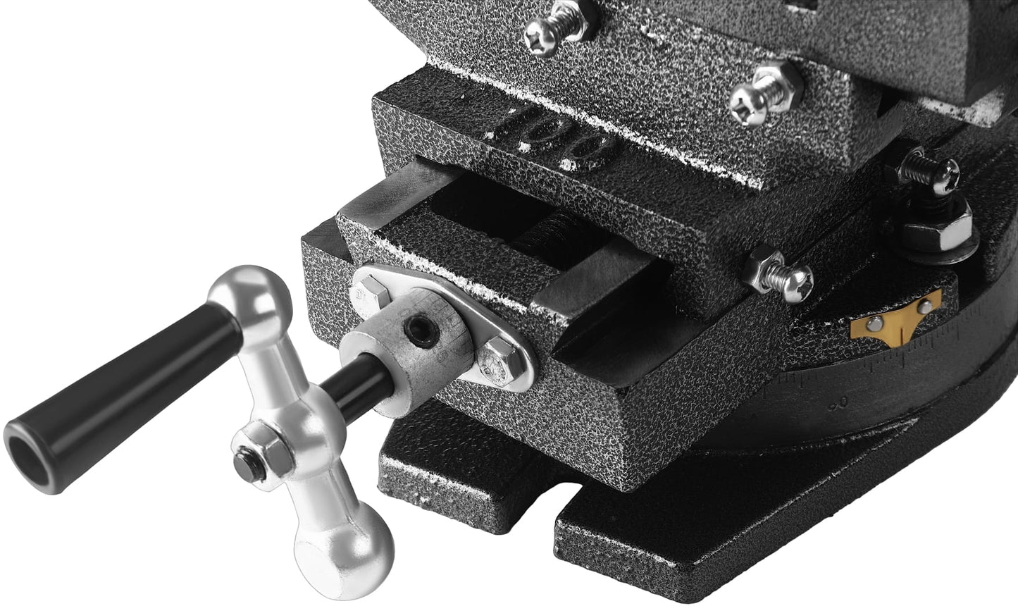 Dvoosni križni strojni škripac 100 mm