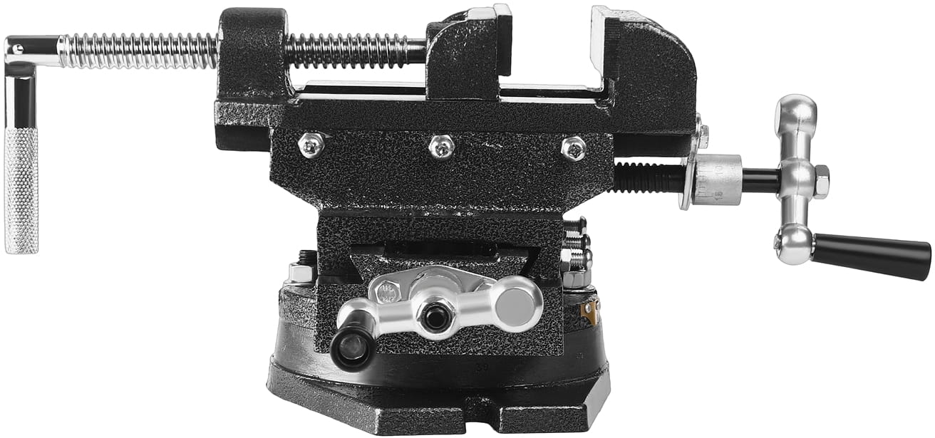 Dvoosni križni strojni škripac 100 mm