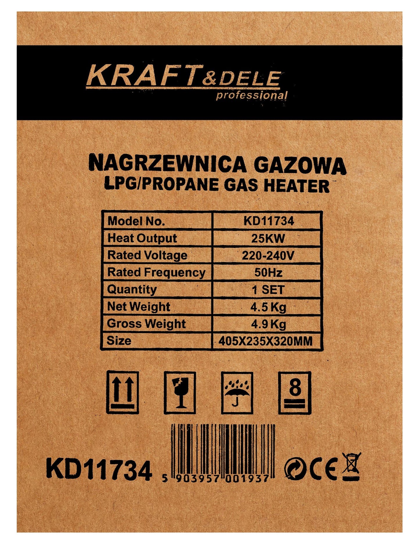 Plinska grijača 25 kW s reduktorom KD11734