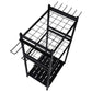 Stalak Za Vrtni Alat 81 x 43 x 30 cm Crni