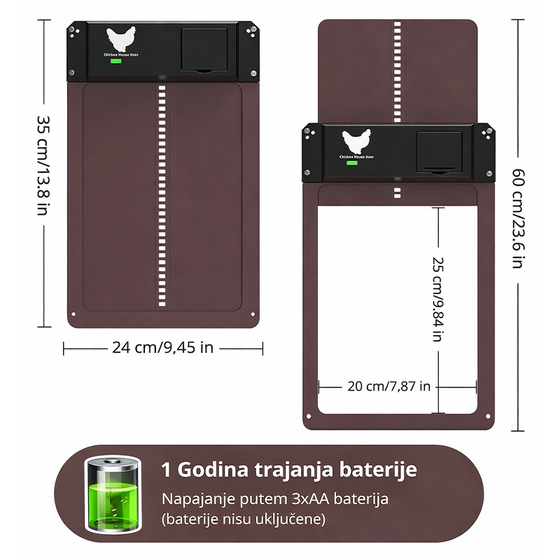 Automatska vrata za kokošinjac