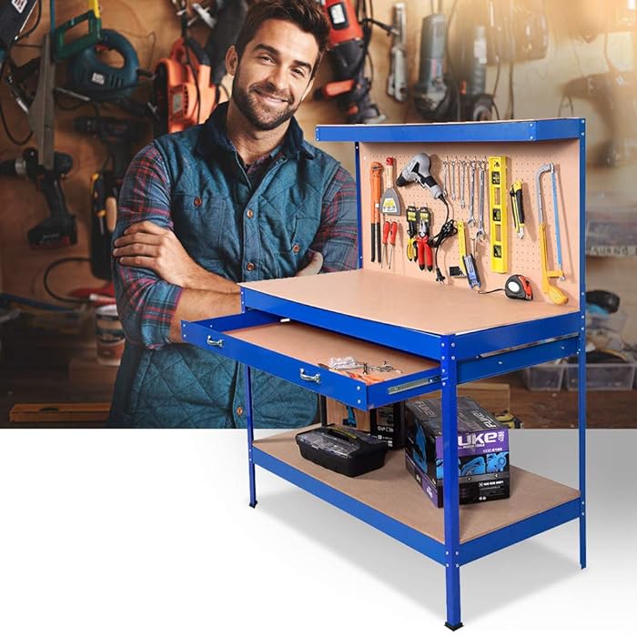 Radni stol s ladicom i pločom za organizaciju alata