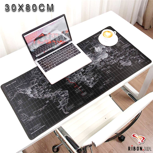 XXL Podloga za miš  - Mapa svijeta  30X80CM