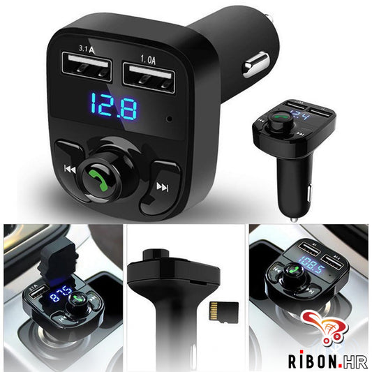 FM transmiter za auto, USB, bluetooth,Punjać  MP3 player